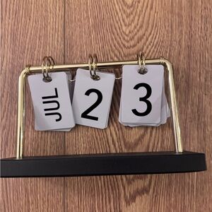 Gold and Black Perpetual Calendar